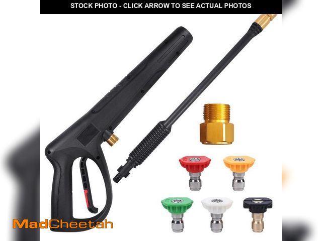 Lot 74-12305196 - coyardor Pressure Washer Gun with Extension Wand &amp; 5 Spray Nozzle Tips, M22-14mm &amp; M22-15mm ...