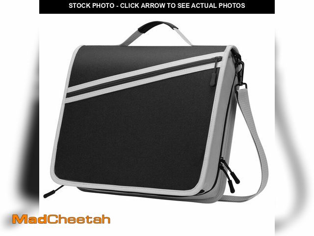 Lot 74-12605574 - MoKo Zipper Binder, 3 Inch 3 Ring Binder Bag with 600 Sheet Capacity, Thick Oxford Large Ring Multi-...