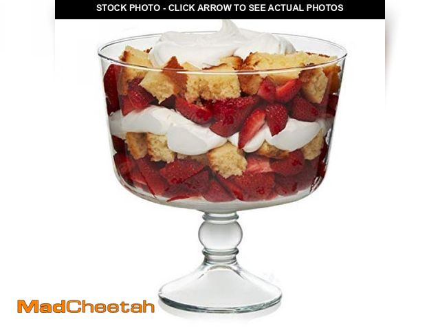 Lot 74-12137075 - Libbey Selene Footed Glass Trifle Bowl, 9-inch - UNUSED