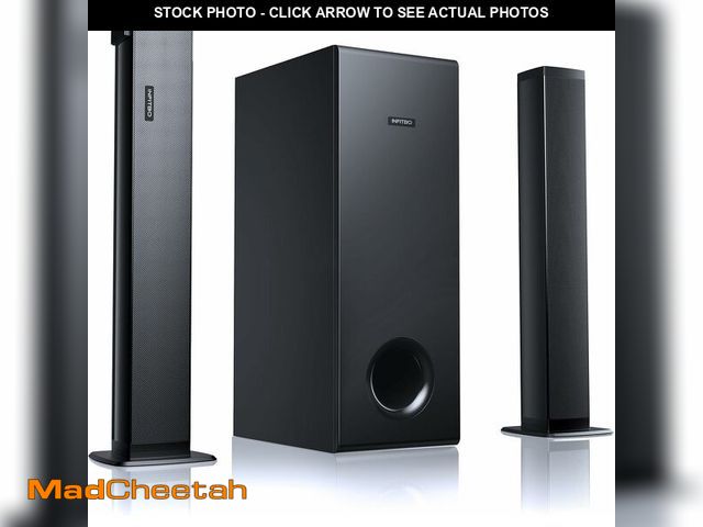 Lot 74-10902223 - INFITBO Sound Bar for Smart TV 2.1CH 190W Peak Power Soundbar with Subwoofer Detachable 2-in-1 BT 5....