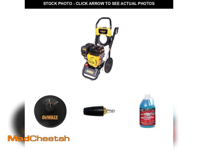 Lot 74-13667326 - 3400 PSI 2.5 GPM Pressure Washer with DeWalt 210 Engine, 18 in. Surface Cleaner, Turbo Nozzle and 1 ...