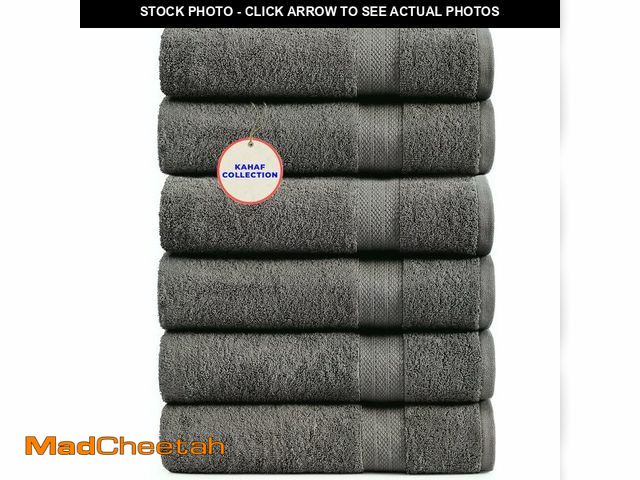 Lot 74-14427994 - KAHAF COLLECTION 100% Cotton Bath Towels, 24x48 Pack of 6 Towels, Quick Dry, Highly Absorbent, Soft ...