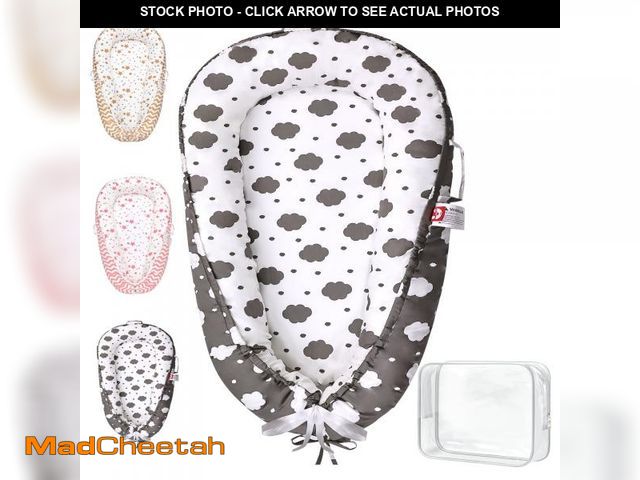 Lot 74-12491222 - Rupoun Baby Lounger for Newborn Boys and Girls, Portable Infant Nest, Gray - USED
