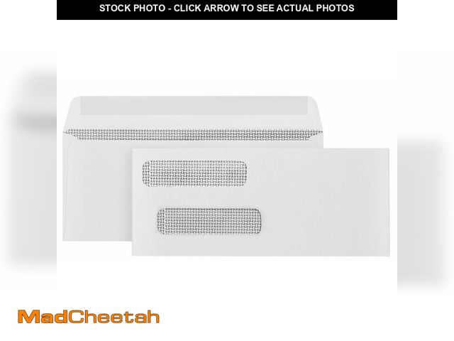 Lot 74-12708640 - 500#8 Gummed Double Window Security Check Envelopes - Designed for QuickBooks Checks, Business Maili...