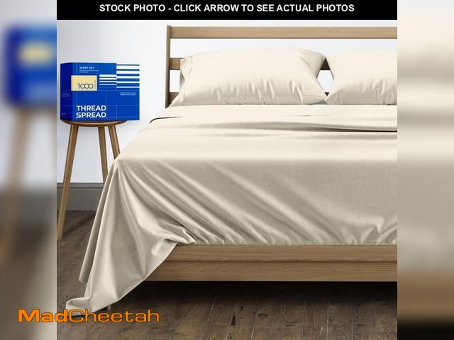 Lot 74-11557645 - THREAD SPREAD 100% Egyptian Cotton Queen Size Sheet Set - 1000 Thread Count Queen Size Sheets Set Eg...