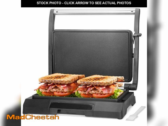 Lot 74-12600660 - Baker's Friend Mini Panini Press Electric Griddle, 2 Slices of Panini Grill Press Sandwich Maker Pre...