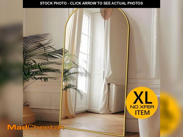 Lot 74-14436392 - Antok Arched Full Length Floor Mirror 71"x28.1" Full Body Mirror with Stand, for Bedroom, Living Roo...