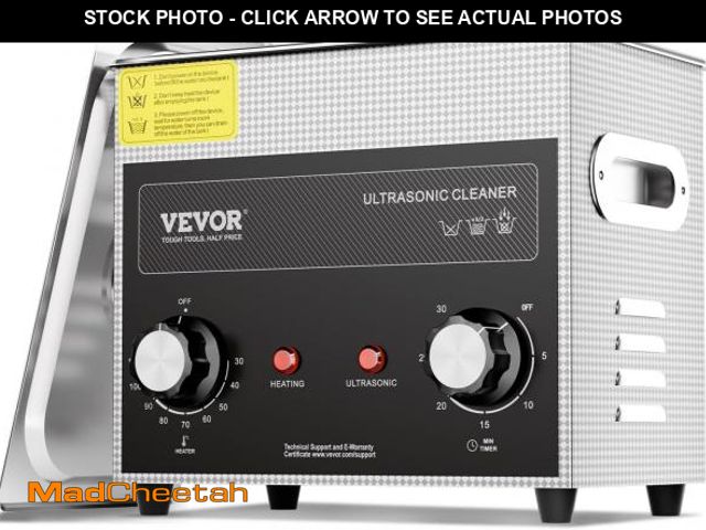Lot 74-12138106 - VEVOR 3L Sonic Cleaner with Heater Timer &amp; Basket, Professional Digital Sonic Cavitation Machine...