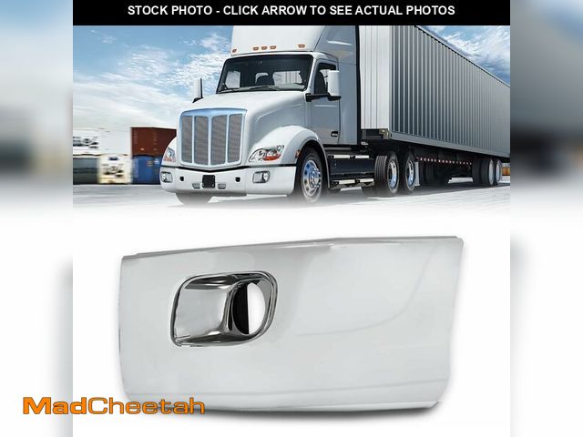 Lot 74-14203757 - Bumper Corner with Fog Light Hole fit for 2013-2022 Peterbilt 579 Semi Truck Left Side Chrome - UNUS...