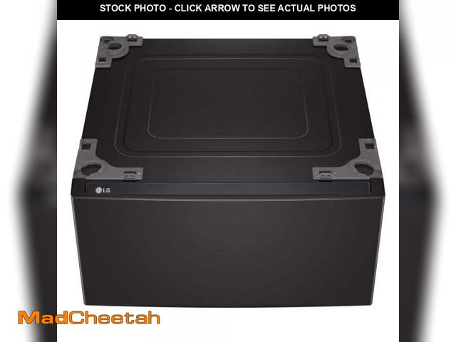 Lot 74-12090994 - LG 27 in. Laundry Pedestal in Black Steel with Storage Drawer for Washers and Dryers - UNUSED
