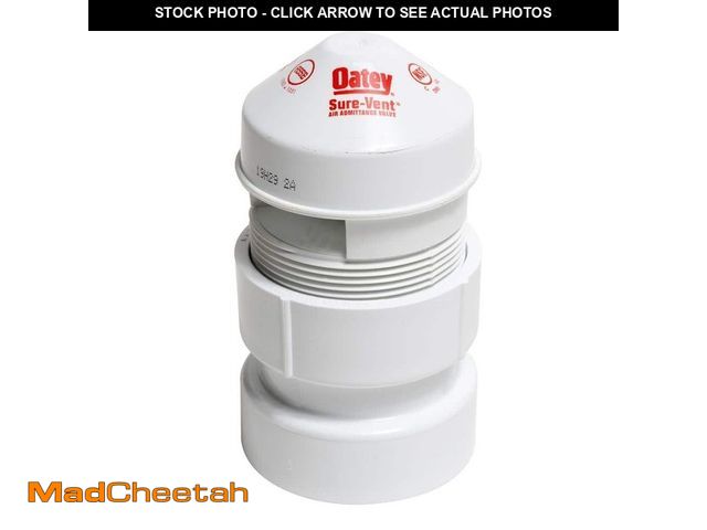 Lot 74-12681534 - Oatey Sure-Vent 1-1/2 in. x 2 in. PVC Air Admittance Valve with 160 DFU Branch and 24 DFU Stack - UN...