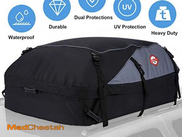 Lot 74-12331342 - Sailnovo Car Rooftop Cargo Carrier Roof Bag, 20 Cubic feet Waterproof Roof Cargo Carrier fit car wit...