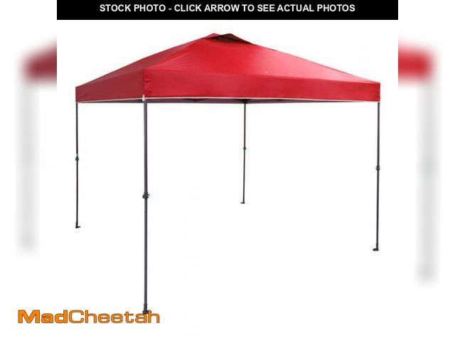 Lot 74-12365067 - Everbilt 10 ft. x 10 ft. Red Instant Canopy Pop Up Tent - UNUSED