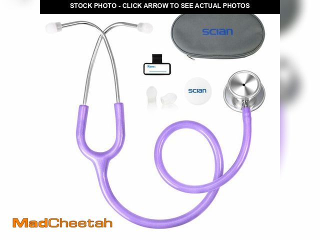 Lot 74-14213257 - SCIAN Stethoscope Dual Head for Nurses,Doctors,Med Students, Classic Stainless Steel Stethoscope Hom...