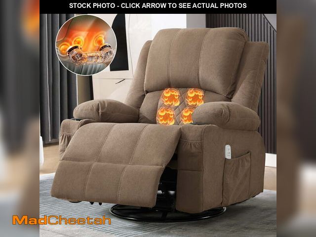 Lot 74-14585461 - (MISSING POWER CORD) JONPONY Kneading Massage Rocker Recliner Chair with 4-Point 3D Kneading Massage...