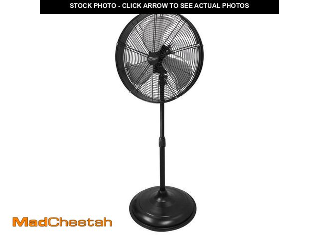 Lot 74-14558759 - Commercial Electric 20 in. Oscillating Pedestal Fan with Adjustable Height in Black - UNUSED