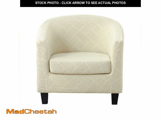 Lot 74-14147948 - GOSTADY Jacquard Club Chair Slipcover 2 Piece Stretch Accent Barrel Chair Cover Armchair Sofa Slipco...