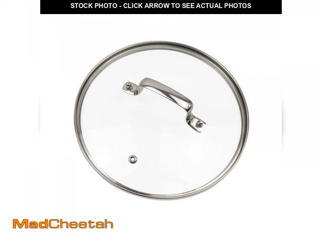 Lot 74-12126542 - Tighall 10" Tempered Glass Lid with Steam Vent Hole Universal Pan Pot Clear Cookware Lid Replacement...