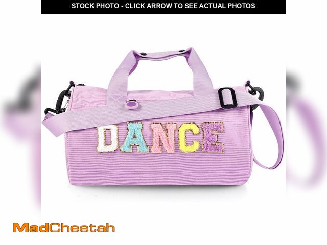 Lot 74-13541934 - Dance Ballet Bag for Girls Sport Gym Duffle Bags Overnight Travel Bags Fun Dance Corduroy Chenille L...