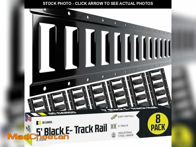 Lot 74-13075033 - DC Cargo Mall E Track Tie Down Rail Kit 5' (8 Pack) for Garages, Vans, Trailers, Motorcycle Tie Down...