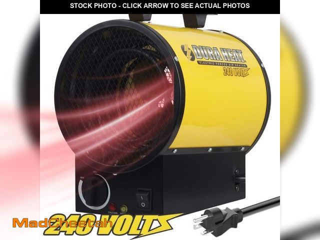 Lot 74-13048683 - DuraHeat 3750 Watt, 12,800 Btu, 220 Volt Mountable Or Portable Electric Fan Forced Air Heater - UNUS...