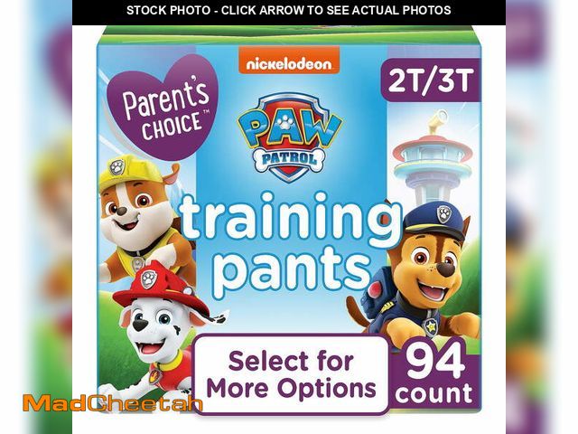 Lot 74-12789755 - Parent's Choice Paw Patrol Training Pants for Boys, 2T/3T, 94 Count (Select for More Options) - UNUS...