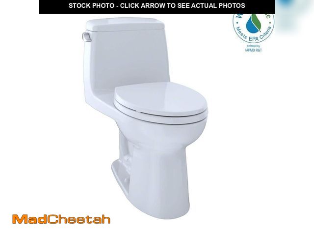 Lot 74-12610025 - TOTO Eco UltraMax 12 in. Rough In One-Piece 1.28 GPF Single Flush Elongated Toilet in Cotton White w...