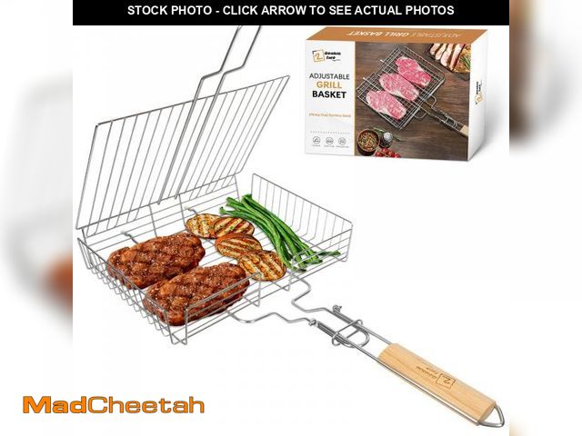 Lot 74-11549019 - DOUBLE TWO - Stainless Steel Grill Basket, Grilling Baskets for Outdoor Grill, for Meat, Fish, Veget...