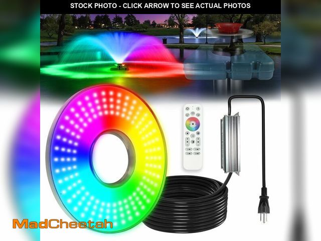 Lot 74-14426710 - Goldlife Pond Fountain Aerator Lights, F0 (No Pump) 200W RGBW 20000LM 160LED Fountain Light with 100...