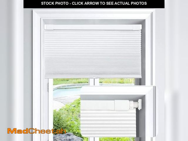 Lot 74-12464083 - Muanna Cordless Cellular Shades No Tools No Drill Light Filtering Cellular Blinds for Window Size 25...