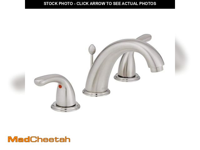 Lot 74-12854793 - Glacier Bay Builders 8 in. Widespread Double-Handle High-Arc Bathroom Faucet in Brushed Nickel - UNU...