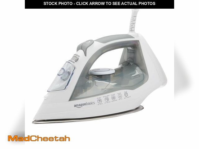 Lot 74-13540597 - Basics Steam Iron for Clothes with Safety Auto Shut-Off, Handheld Garment Steamer, Wrinkle Remover, ...