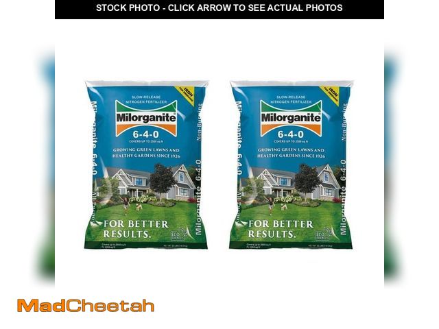 Lot 74-14343131 - (ONE BAG IS OPEN) Milorganite 32 lbs. 2,500 sq. ft. Plant Fertilizer Slow-Release Nitrogen Garden an...