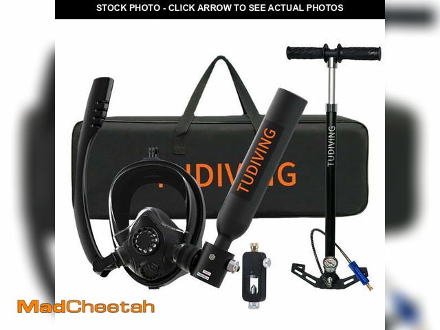 Lot 74-14286501 - TUDIVING Mini Scuba Tank with Snorkel Mask, 0.5L Portable Small Diving Tank with High Pressure Hand ...