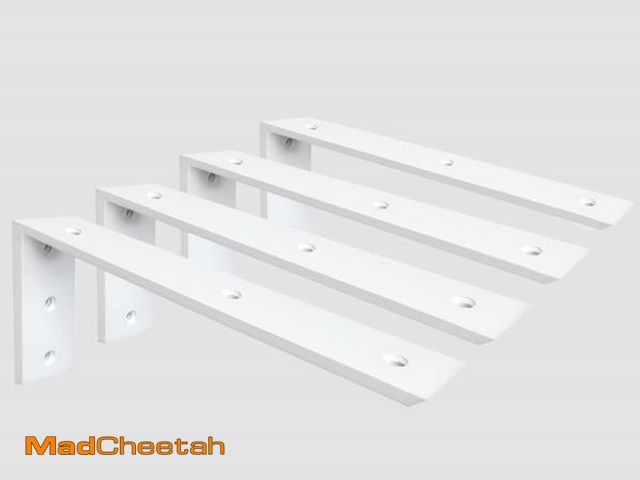 Lot 74-12522663 - WINKER Countertop Support Bracket 2 Pack Heavy Duty 3/8" Thick Hidden L Shelf Bracket 18" x 8" x 2.5...