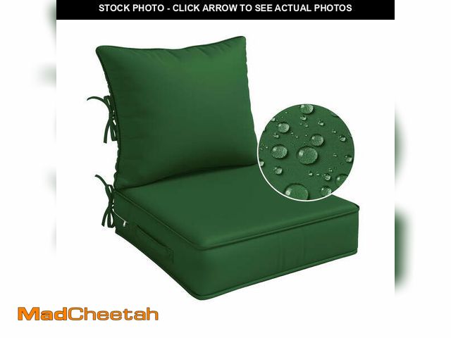 Lot 74-12778602 - Pakunoda Outdoor Deep Seat Cushion Set for Patio Furniture, Waterproof &amp; Fade Resistant, 24" L X...