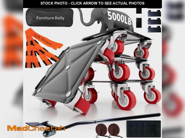 Lot 74-12431413 - Ã£â¬ÂUltra LargeÃ£â¬â Heavy Duty Furniture Dolly - with Moving Straps, 8" Furniture Movers with...