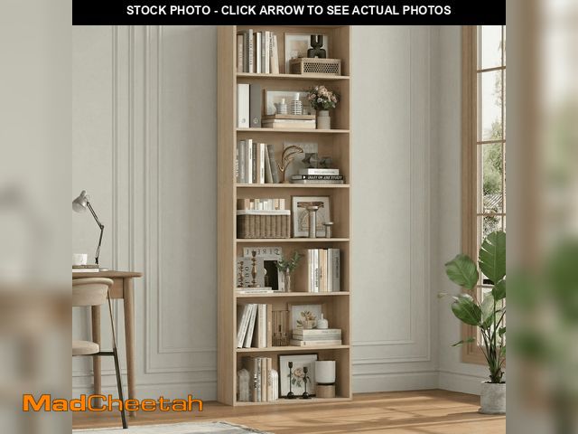 Lot 74-14437804 - Homfa 82" Tall Bookcases, Freestanding Display Storage Shelves, 7-Tier Open Bookshelf for Home Offic...