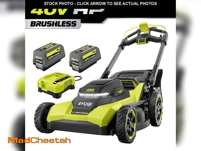 Lot 74-13778600 - RYOBI 40V HP 21 in. Brushless Cordless Cross Cut Self-Propelled All Wheel Drive Mower w/ (2) 6.0 Ah ...