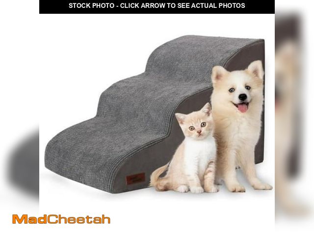 Lot 74-12157461 - 3 Tiers Dog Ramp and Stairs for Beds or Couches - Non-Slip Sturdy Pet Steps - for Small Dogs to Get ...