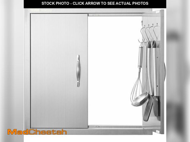 Lot 74-12544457 - VEVOR BBQ Access Door, 24W x 24H Inch Double Outdoor Kitchen, Stainless Steel Flush Mount Door, Doub...
