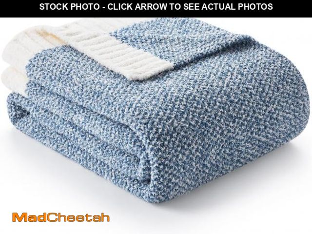 Lot 74-11556777 - Snuggle Sac Heather Blue Throw Blanket for Couch, Oversized Throw XL Super Soft Warm Blankets Cozy K...