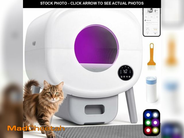 Lot 74-12544477 - Wagorific Self Cleaning Litter Box: Automatic Cat Box with App Control, Odor-Free Smart Cleaning Sys...