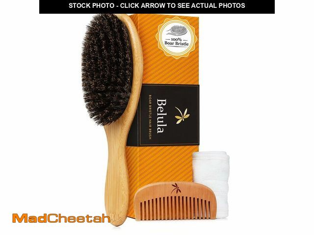 Lot 74-14293305 - 100% Boar Bristle Hair Brush for Women Set by Belula (L Size). Soft Natural Bristles for Thin and Fi...