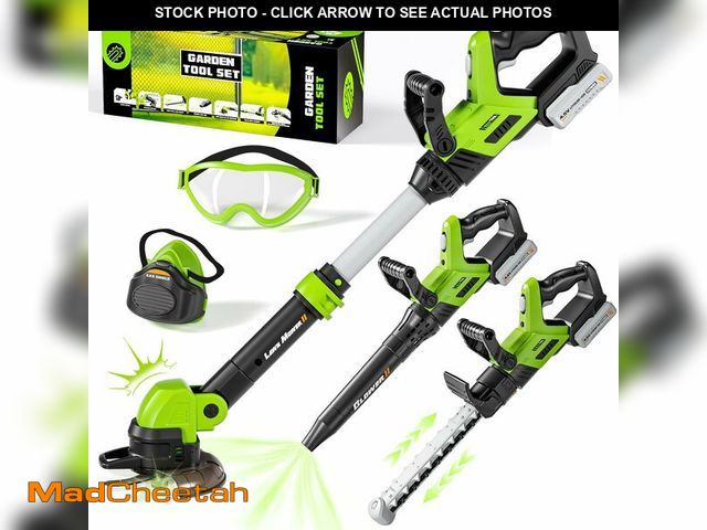 Lot 74-14149312 - Kids Tool Set, 3-IN-1 Toddler Power Garden Tools with Sounds &amp; Lights, Volume+/-, Toy Weed Wacke...