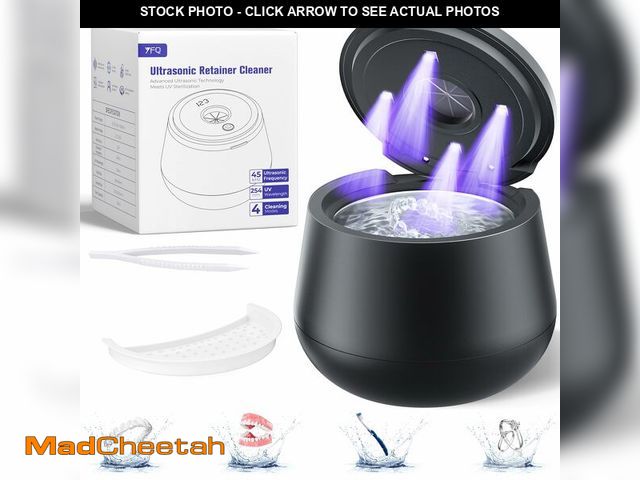 Lot 74-13987237 - 45kHz Ultrasonic Retainer Cleaner, 200ML Dental Cleaning Pod for Dentures, Mouth Guards, Braces, Ali...
