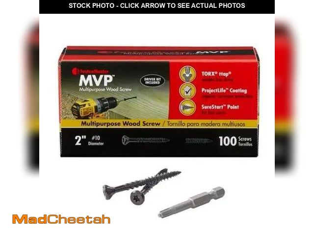 Lot 74-14328994 - FastenMaster FMMVP112-100 Wood Screws MVP 3-1/2" L Torx Ttap Self-Tapping - UNUSED