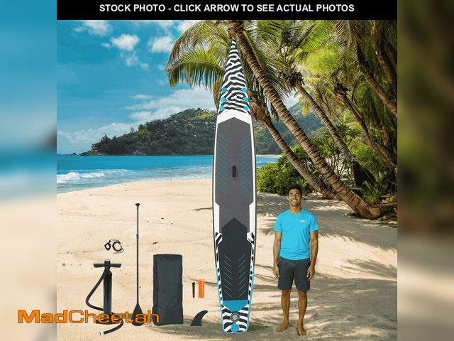 Lot 74-12549133 - Naipo 14FT Inflatable Paddle Board Racing Stand Up Touring Board Backpack Durable for Youth Adult Pr...
