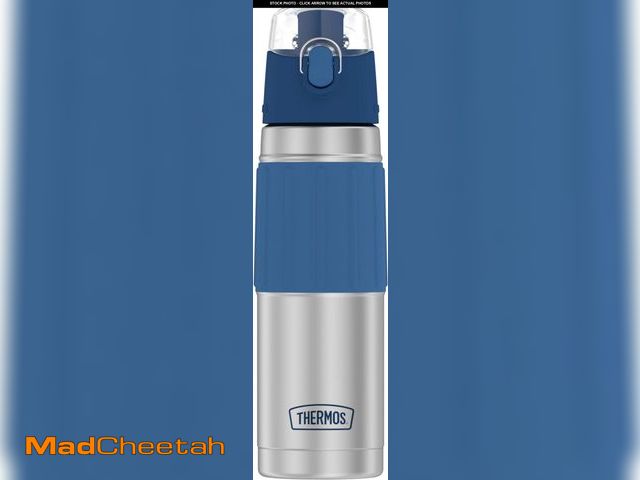 Lot 74-12221387 - Thermos 2465SSB6 Hydration Bottle, 18 Ounce, Slate Blue - USED