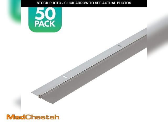Lot 74-14345415 - Simply Conserve Single Seal 1-3/4 in. x 36 in. Gray Aluminum and Vinyl Door Sweep Contractor (Pack o...